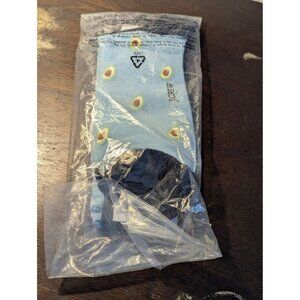 J. Crew Avocado Print Crew Socks One Size Blue Made In Korea